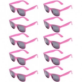 Square Wholesale 80'S Pink UV Coating Party Sunglasses for Adults Kids 10 Pack (Pink) - Pink - CD18EQT5XYU $14.87