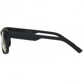 Rectangular Polarized Mens Luxury Designer Rectangular Sport Sunglasses - Matte Black Green - CV18NKSG84O $12.75