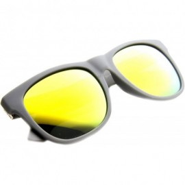 Wayfarer Designer Inspired Basic Shape Super Horn Rimmed Sunglasses (Rubber Color) - CB11V7I6QUT $9.73