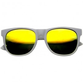 Wayfarer Designer Inspired Basic Shape Super Horn Rimmed Sunglasses (Rubber Color) - CB11V7I6QUT $9.73