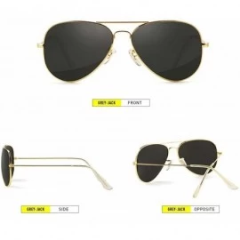 Oversized Polarized Classic Aviator Shaped Sunglasses Lightweight Style for Men Women - Gold Frame / Black Lens - CK1850N5RDT...