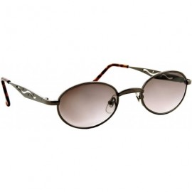 oval sunglasses mens shades silver metal frame blue mirror lens Hi Tek  model-SJ2220 - Hi Tek Webstore
