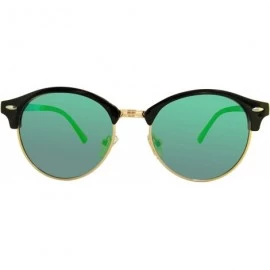 Rimless xc4246 polarized retro half rimless sunglasses man and women - Green - CQ18YLO39A7 $15.22