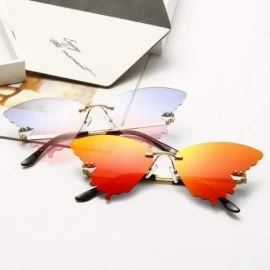 Butterfly Butterfly Sunglasses for Women Butterfly Sun Glasses Shades UV400 - Red Lens - CN190343GO3 $14.66