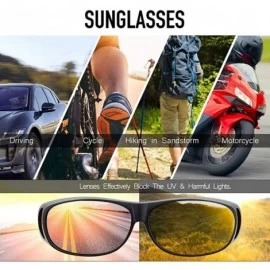 Wrap HD Night Day Driving Wrap Around Prescription Glasses Anti Glare Sunglasses - Yellow Lens - C0199O85YG6 $15.08