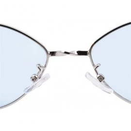 Oval Vintage Sunglasses Women Small Oval Retro Sunglasses Ladies Summer Style Shades Oval Sunglasses - Blue - CF18ISC5LTG $9.92
