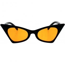 Rectangular Womens Retro Fashion Sunglasses Rectangular Cateye Frame Black - Color Lens - Black - CH18GLW4QGS $19.54