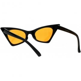 Rectangular Womens Retro Fashion Sunglasses Rectangular Cateye Frame Black - Color Lens - Black - CH18GLW4QGS $12.58
