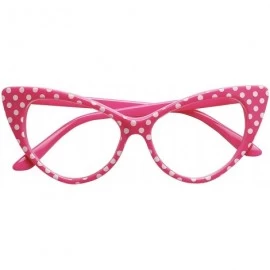 Cat Eye Vintage Cateye Sunglasses UV Protection Non Prescription Clear Lens Chic Retro Fashion Mod - C618W0Z8X56 $20.69