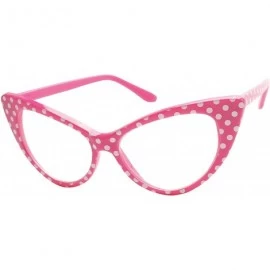 Cat Eye Vintage Cateye Sunglasses UV Protection Non Prescription Clear Lens Chic Retro Fashion Mod - C618W0Z8X56 $12.69