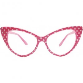 Cat Eye Vintage Cateye Sunglasses UV Protection Non Prescription Clear Lens Chic Retro Fashion Mod - C618W0Z8X56 $12.69
