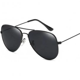 Oversized Fashion Classic Avaition Polarized Sunglasses Women Men 001 Silver Blue Multi - 005 Gold Ice Blue - CJ18Y3MZC79 $17.89
