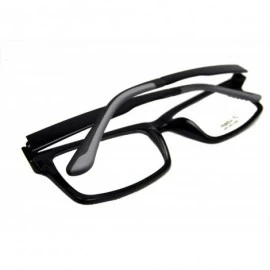 Rectangular Magnetic glasses super light Ultem Polarized clip on sunglasses RX-able 54-18-140 - Black - CK18QNLRU2G $24.71