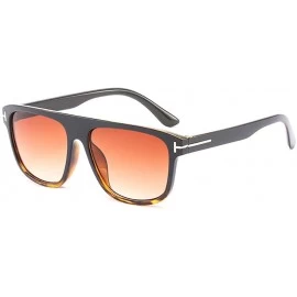 Square Unisex Sunglasses Fashion Bright Black Grey Drive Holiday Square Non-Polarized UV400 - Black Leopard - C818RH6SCS3 $16.65