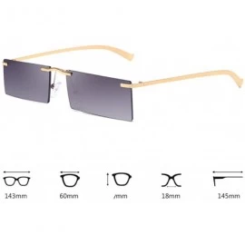 Oval Retro Vintage Small Square Eyeglasses Plastic Lenses Sunglasses UV400 - A1gold Gray - CM18N8WC72X $12.70