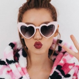 Wayfarer Heart Shaped Retro Cateye Sunglasses for Women-Transparent Candy Color Glasses Tinted Eyewear Thick Slices - C - CG1...