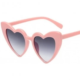 Wayfarer Heart Shaped Retro Cateye Sunglasses for Women-Transparent Candy Color Glasses Tinted Eyewear Thick Slices - C - CG1...