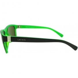 Rectangular Polarized Sunglasses for Women Men - LP10506 - Green / Mirror Green Lens - C118HL5QKUK $32.87