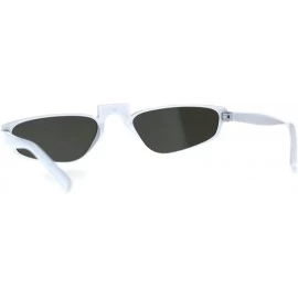 Rectangular Unisex Mirrored Lens Rectangular Plastic Pimp Retro Vintage Sunglasses - White Black - CU18CMR4UYC $11.47