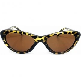 Cat Eye A3329 Clout Goggles Cat Eye Vintage Mod Style Retro Kurt Cobain Sunglasses - Leopard Brown - C318D98GIW4 $14.50