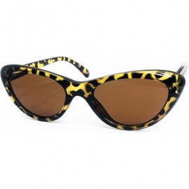 Cat Eye A3329 Clout Goggles Cat Eye Vintage Mod Style Retro Kurt Cobain Sunglasses - Leopard Brown - C318D98GIW4 $14.50