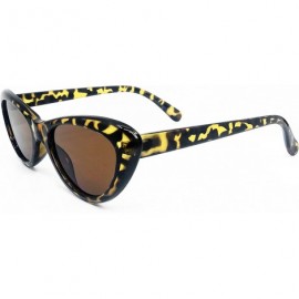 Cat Eye A3329 Clout Goggles Cat Eye Vintage Mod Style Retro Kurt Cobain Sunglasses - Leopard Brown - C318D98GIW4 $14.50