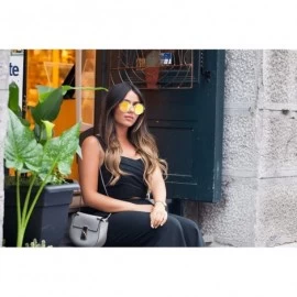 Butterfly Fashion Women sunglasses Hexagon - UV 400 Mirrored lenses - Black + Black - CH18G3O8YHR $8.39