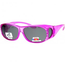 Wrap Womens Rhinestone Polarized Oval Fit Over Sunglasses - Pink - C811YHJ94GD $23.31