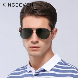 Rectangular Genuine quality rimless pilot sunglasses ultra light Al-Mg fashion polarized and UV400 - Night Vision - C218GA3GA...