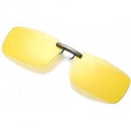 Rimless Clip on Sunglasses Men Accessories Women Polarized Night Vision Glasses - Yellow - CC18E9SEGAU $9.28