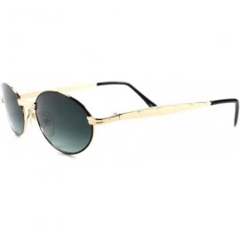 Round Old Fashion Vintage Retro 80s Hip Indie Mens Womens Gold Round Oval Sunglasses - Gold - CT189275HDS $14.39