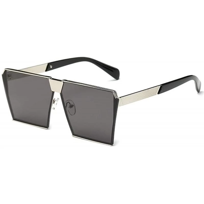 Rectangular Women Vintage Sunglasses Large Frame Square Sunglasses HD Outdoor Eyewear With Case UV400 Protection - C118X6M9C0...