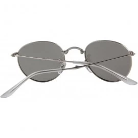 Oval Men Retro Folded Polarized Sunglasses Women Classic Oval Sunglasses S8093 - Silver - CV17YGIWE79 $12.69