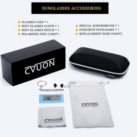 Aviator Sunglasses Polarized Protection Lightweight - Black Lens-black Frame - CH1952LX9ZM $9.42