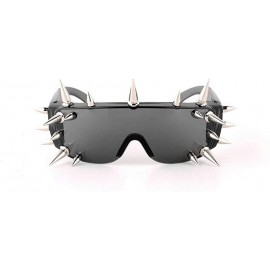 Shield New Rivet punk Sunglasses Men Women 2020 Glasses Brand Designer Retro Goggles Vintage Oversized Sunglasses UV400 - CV1...