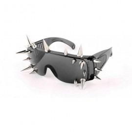 Shield New Rivet punk Sunglasses Men Women 2020 Glasses Brand Designer Retro Goggles Vintage Oversized Sunglasses UV400 - CV1...