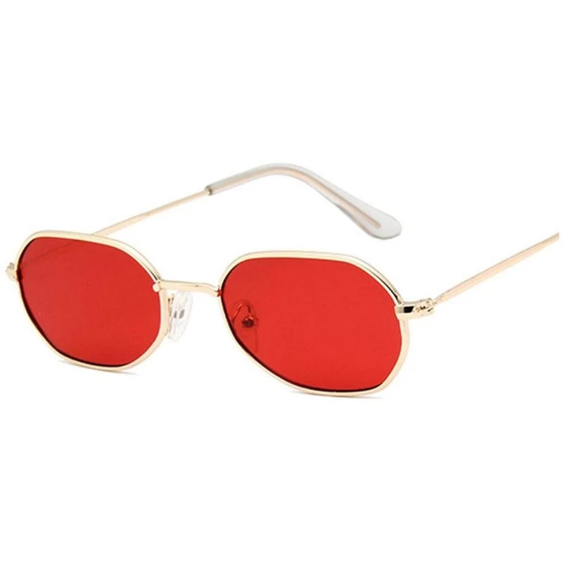 Square Small Pink Hexagon Sunglasses Women Luxury Er Eyewear Shades Ladies Alloy Mirror Sun Glasses Female UV400 - CV199C73H9...