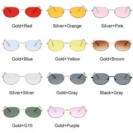 Square Small Pink Hexagon Sunglasses Women Luxury Er Eyewear Shades Ladies Alloy Mirror Sun Glasses Female UV400 - CV199C73H9...
