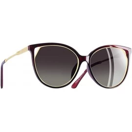 Oval Cat Eye Sunglasses Women Polarized Fashion Sun Glasses For Women Rhinestone Temple Goggles UV400 - CM1900ANL7Z $71.88