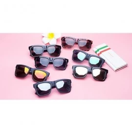 Square Classic Polarized Sunglasses For Men Retro Square Frame Mirrored Lens- UV400 - Gradient Brown Lens/Tortoise Frame - C2...