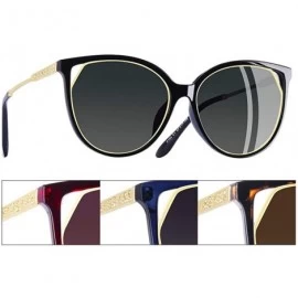 Oval Cat Eye Sunglasses Women Polarized Fashion Sun Glasses For Women Rhinestone Temple Goggles UV400 - CM1900ANL7Z $38.40