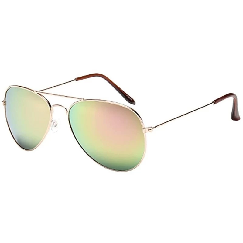 Semi-rimless Sunglasses Mirrored Polarized Protection Lightweight - Multicolorf - C818QKO8R5C $11.40