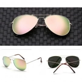 Semi-rimless Sunglasses Mirrored Polarized Protection Lightweight - Multicolorf - C818QKO8R5C $11.40