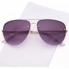 Sport Womens Oversized Aviator Sunglasses - Gradient Purple Lens on Gold Frame - C5182K09RLK $10.71