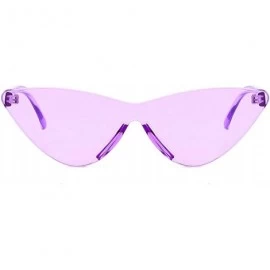 Square Lightweight Sunglasses for Men Women Triangle - Purple - CN18RO05TK6 $11.95