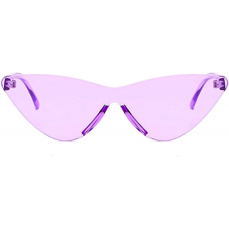 Square Lightweight Sunglasses for Men Women Triangle - Purple - CN18RO05TK6 $11.95