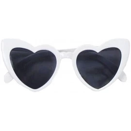 Cat Eye Cat-Eye Heart Sunglasses Style SUN1000 - White - CW190DEIH9I $7.35