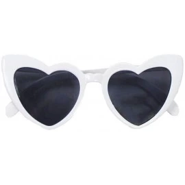 Cat Eye Cat-Eye Heart Sunglasses Style SUN1000 - White - CW190DEIH9I $15.95