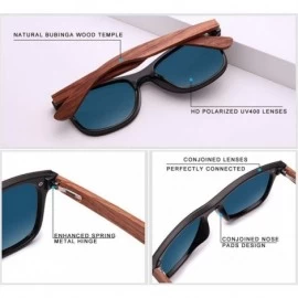 Square Wood Rimless Polarized Men's Sunglasses Square Frame Sun Glasses Women Sun Glasses - Gray Bubinga Wood - C5194O3G7CN $...