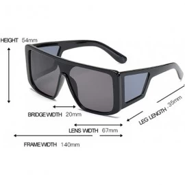 Goggle Owersized Aviator Sunglasses Polarized-One Piece Mirror Shade Glasses Unisex - F - CX190ECNKA9 $37.06